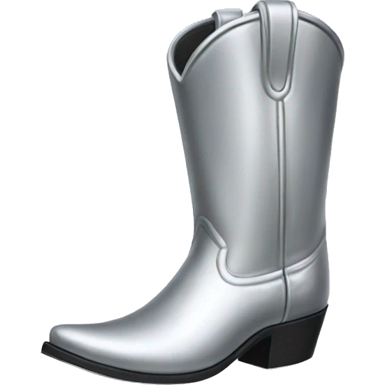 silver cowboy boots emoji