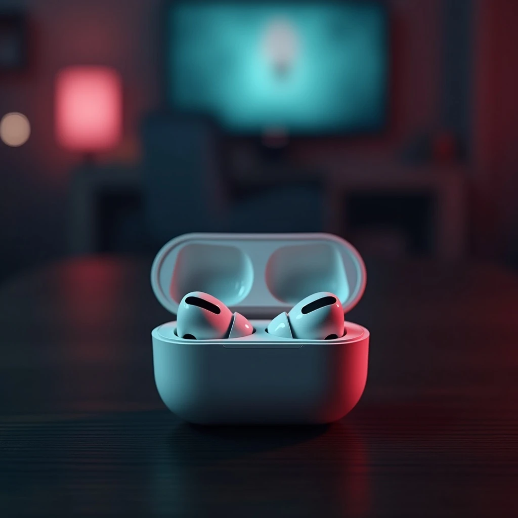 cinematic still of a airpods emoji