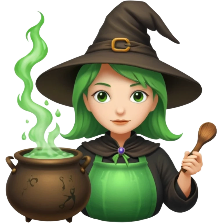 green witch cooking potion emoji