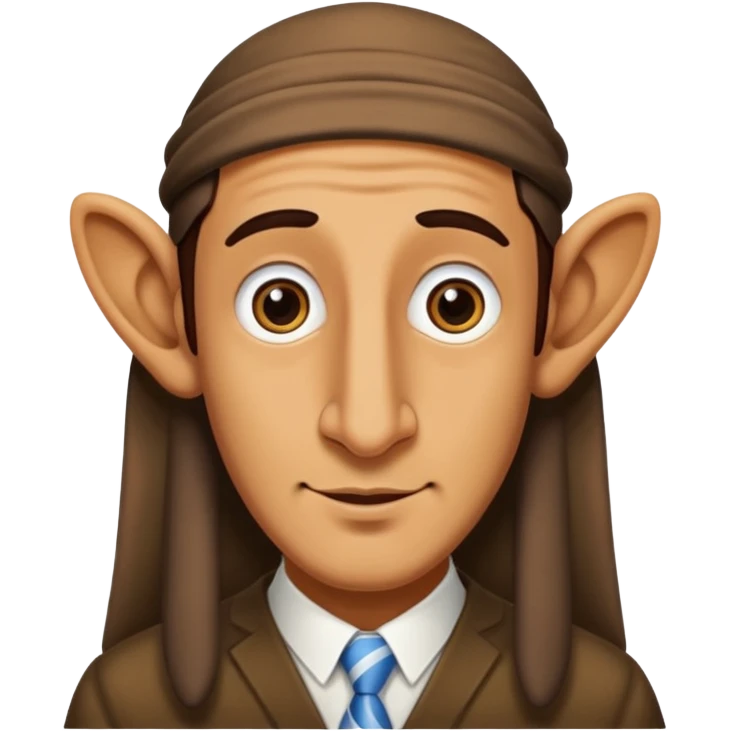 Jewish with super long nose emoji