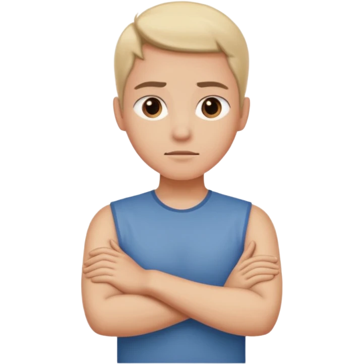 Sigh and arms crossed emoji