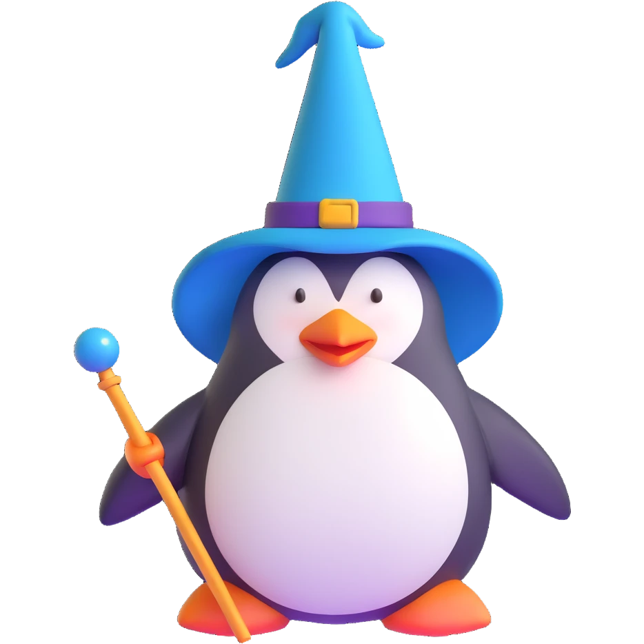 Penguin Wizard emoji