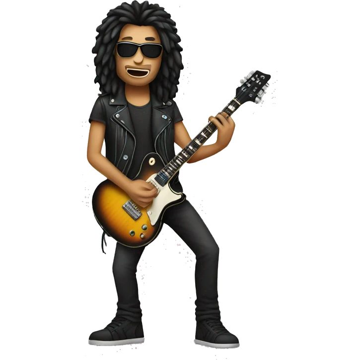 rocker with guitar emoji