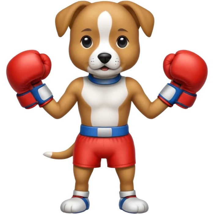 dog with boxing gloves full body emoji