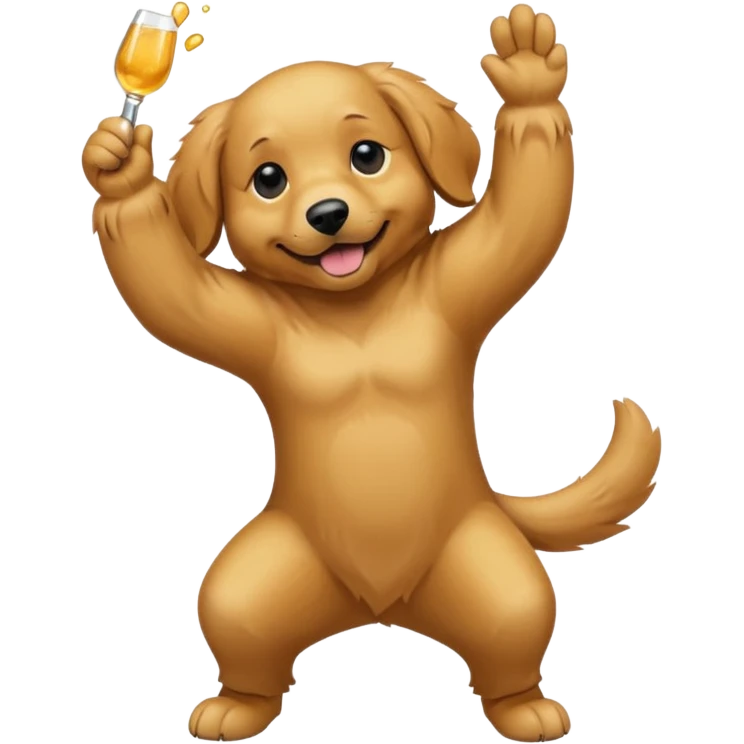 A dog dabbing emoji