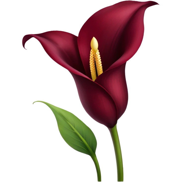 burgendy calla lily emoji