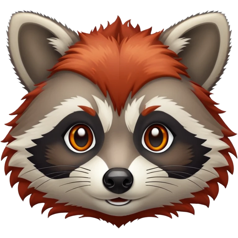red hair raccoon emoji