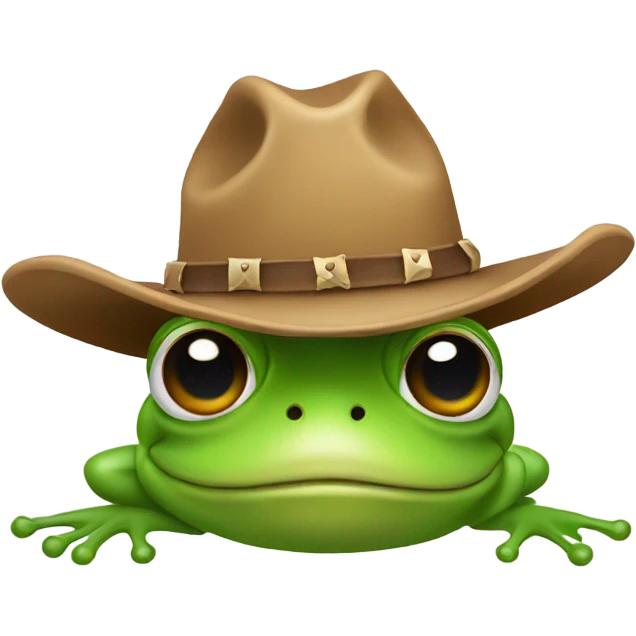Frog with a cowboy hat emoji