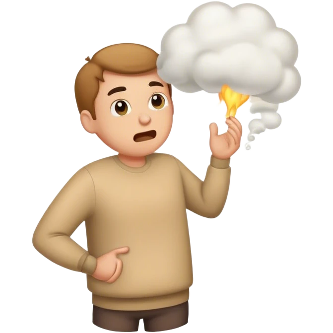 Guy farting emoji