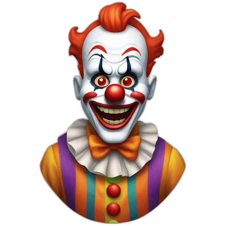 Scary clown emoji
