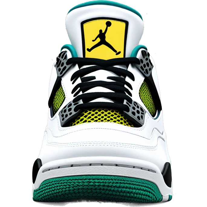 nike air jordan 4 white thunder emoji