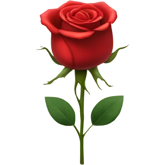 1 single Red rose in valentine bouquet  emoji