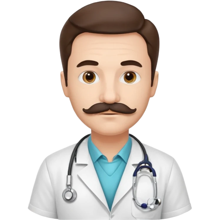 doctor with different colors mustaches emoji