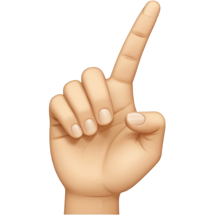 Hand which finger is points in front emoji