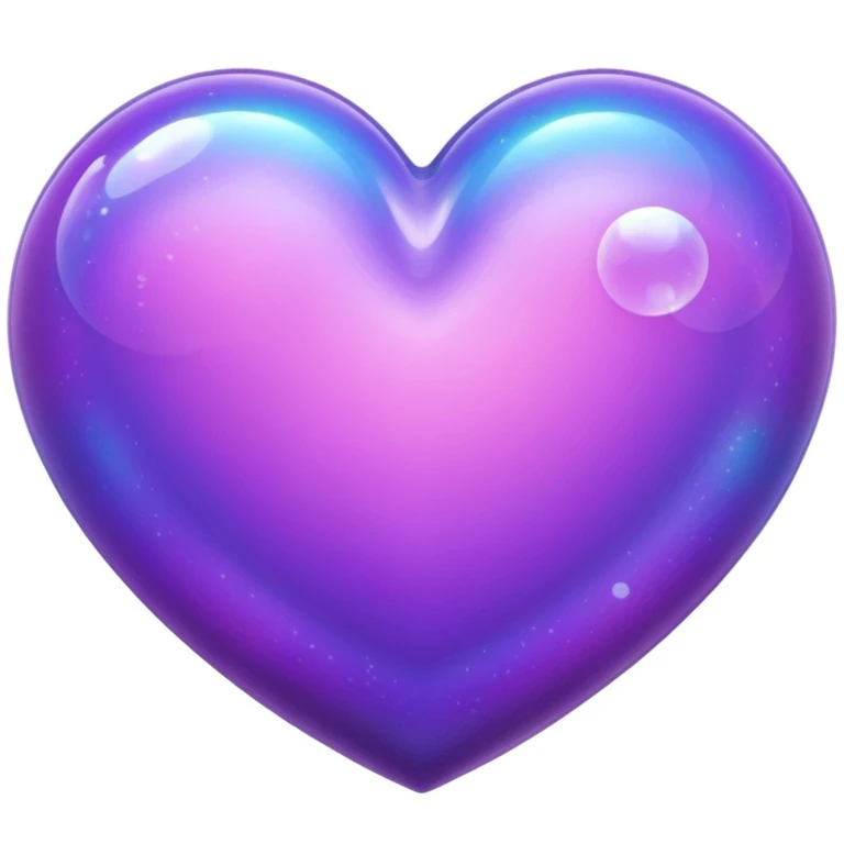 purple heart with a bubble texture emoji
