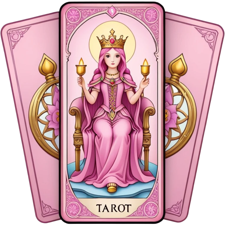 pink tarot card deck emoji