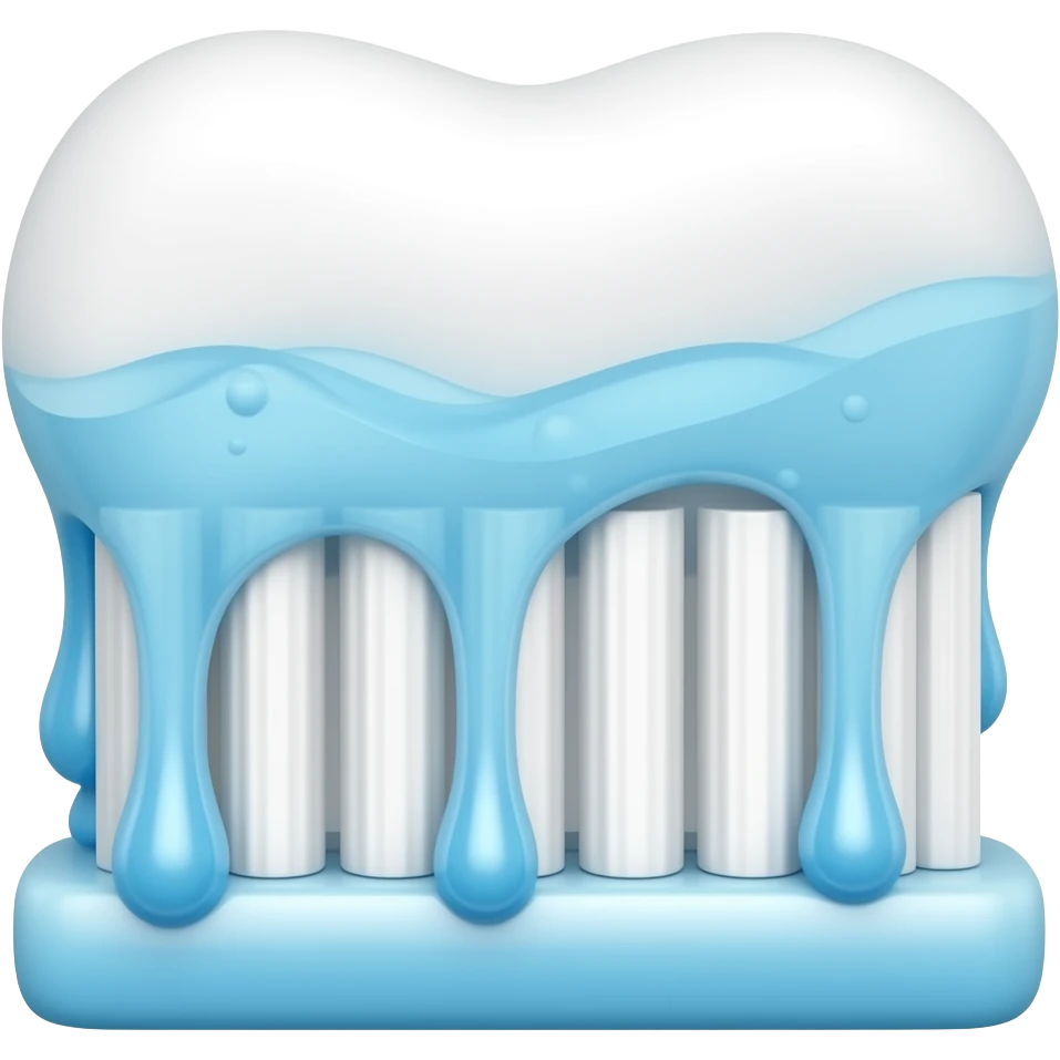 toothbrush with bubbling potion coming off emoji
