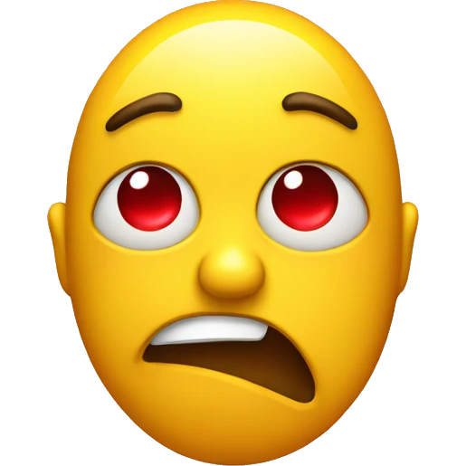 drunk yellow emoji with red sleepy eyes emoji