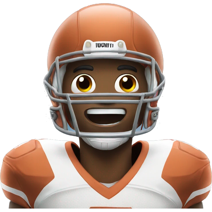 Football with WOW expression emoji
