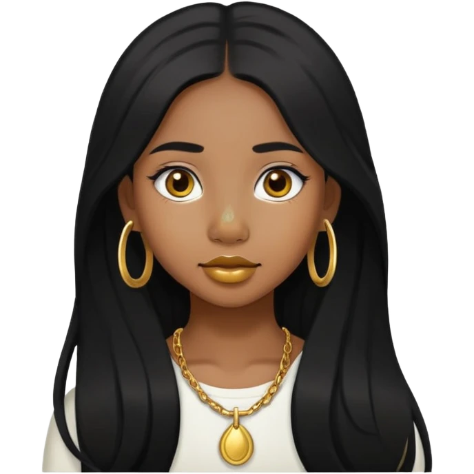 filipino girl with gold nose ring emoji