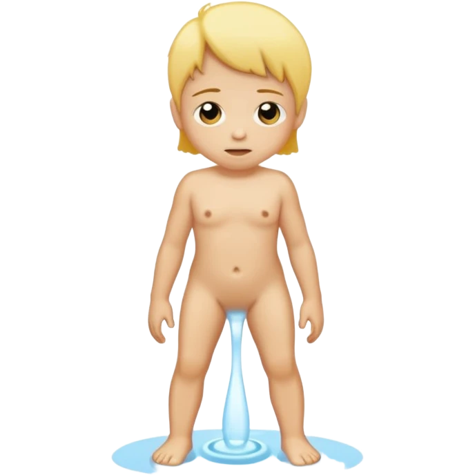 Children peeing standing Naked emoji