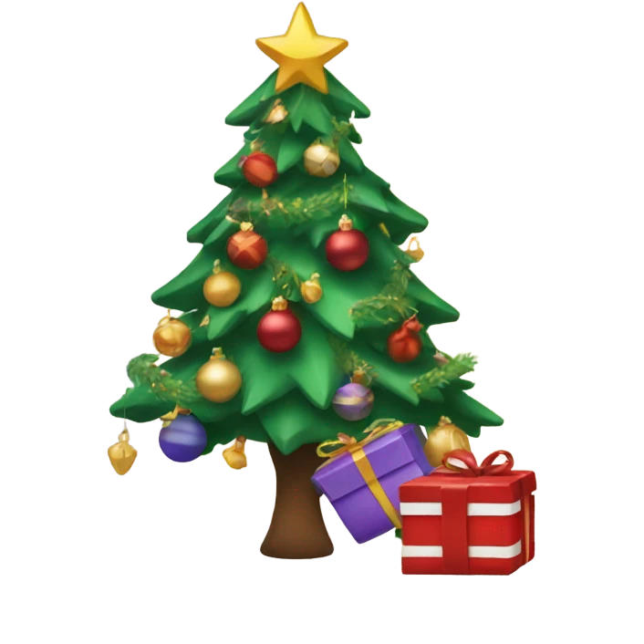 Presents under Christmas tree  emoji