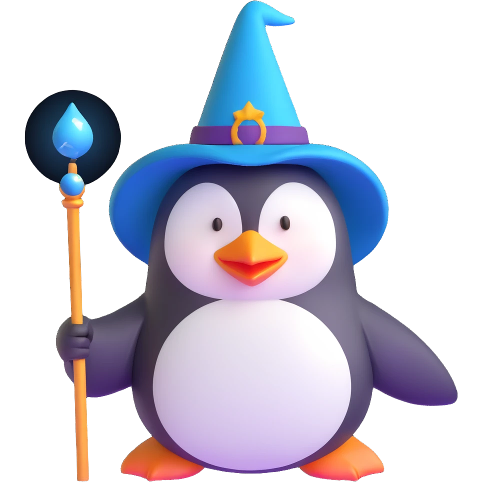 penguin wizard emoji