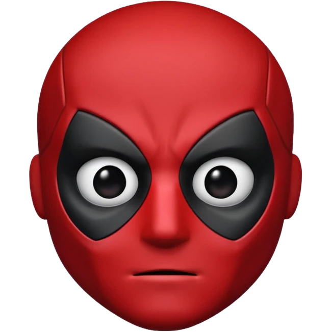 create a deadpool face emoji without body emoji