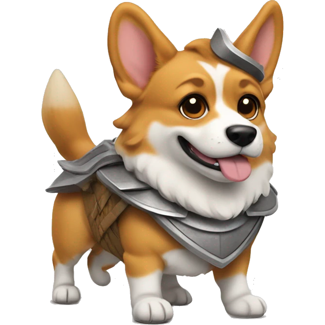 Warrior corgi dog emoji