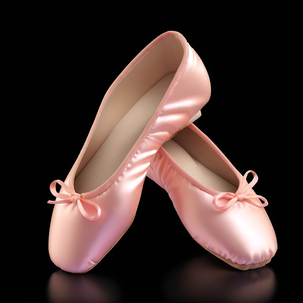 pointe shoes, 3D render, shiny satin, dramatic lighting emoji