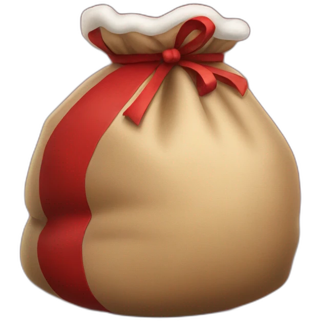 santa's sack with gifts emoji