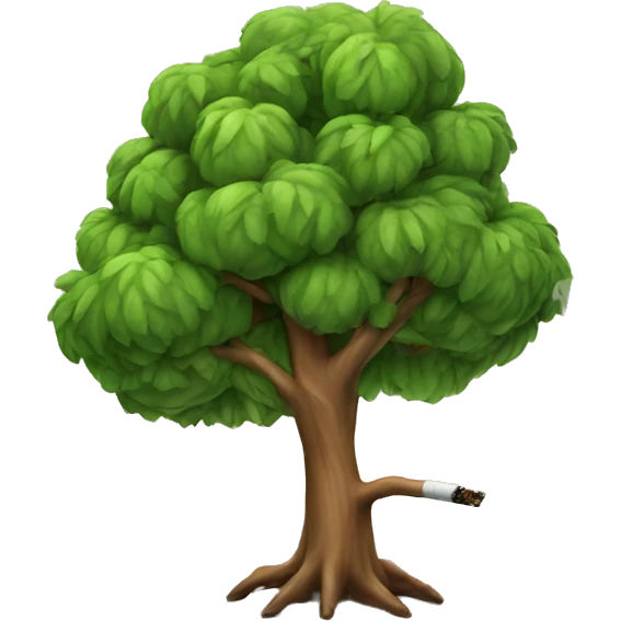 Tree smoking emoji