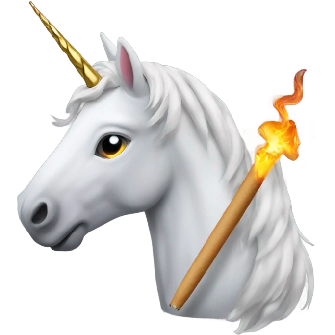 a unicorn with a joint and Jager emoji