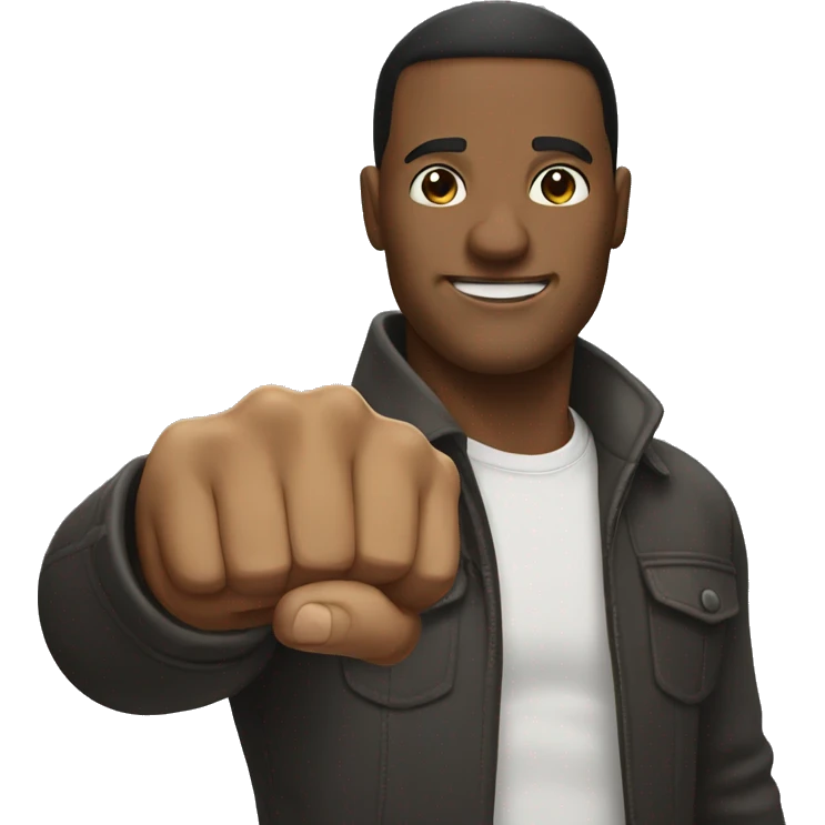 Man with fist bump emoji