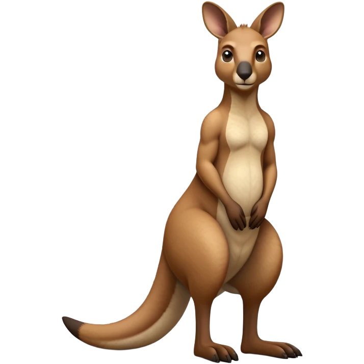 cinematic-kangaroo-realistic-full-body-standing-emoji,-powerful-muscular-frame-balanced-on-strong-hind-legs,-large-tail-resting-lightly-on-the-ground,-short-forearms-held-close-to-chest,-warm-brown-fur-textured-and-detailed,-keen-eyes-scanning-the-horizon-with-curious-alertness,-simplified-yet-realistic-focused-features,-highly-detailed,-glowing-with-a-subtle-natural-radiance emoji