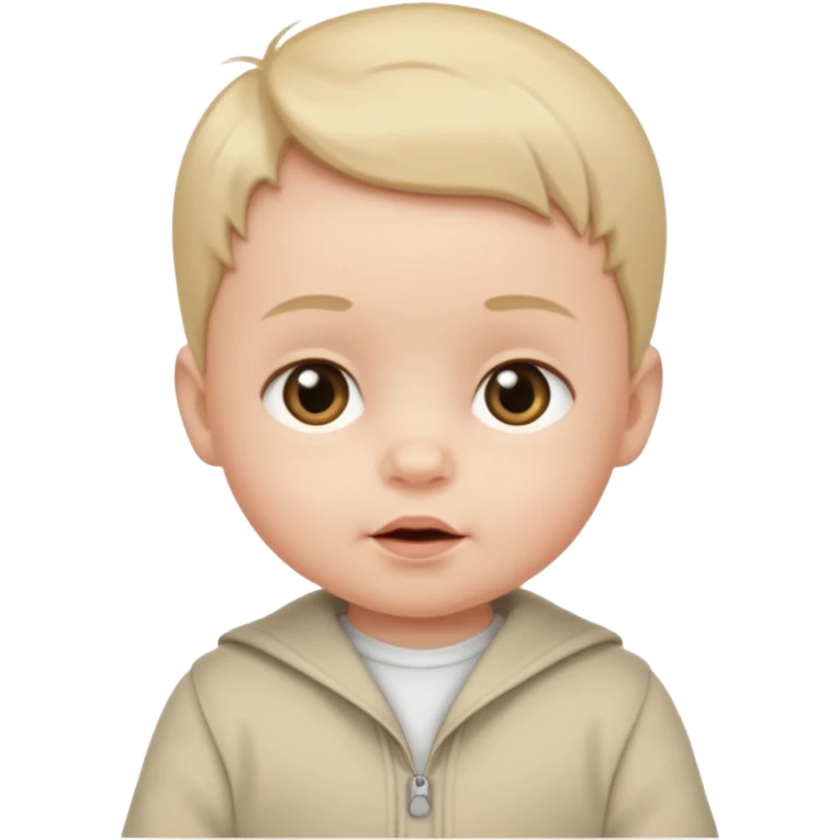 Realistic baby with neutral color emoji