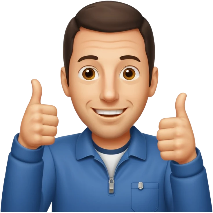 Adam Sandler, giving two thumbs up emoji