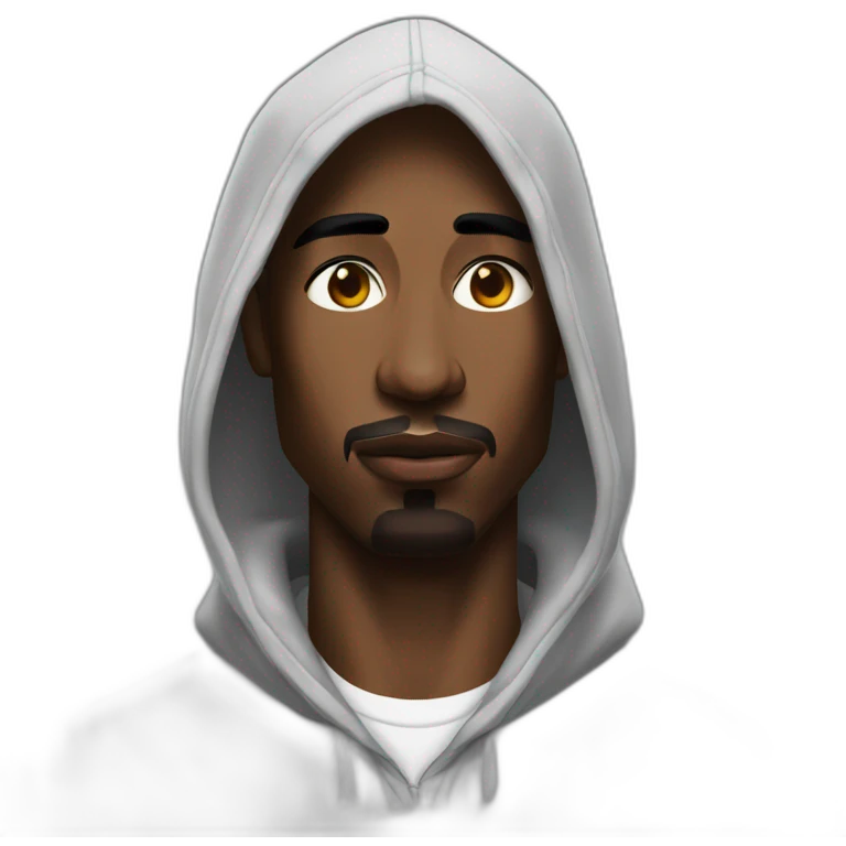 tupac wearing a hoodie emoji