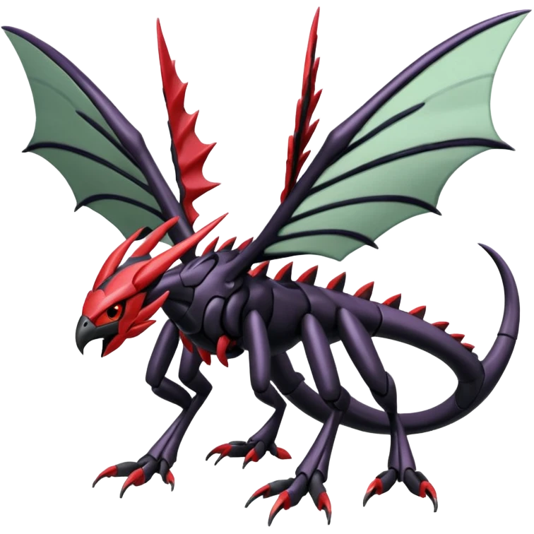 Shiny Oily Glossy Yveltal-Scyther-Darkrai-Genesect-Lunala-Vikavolt-fusion emoji