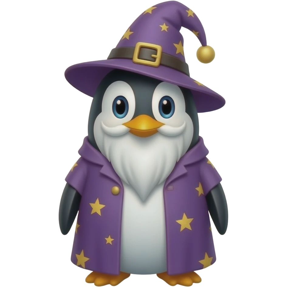 Penguin Wizard emoji