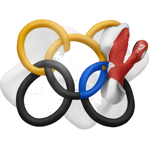 Olympics rings with nike loho emoji