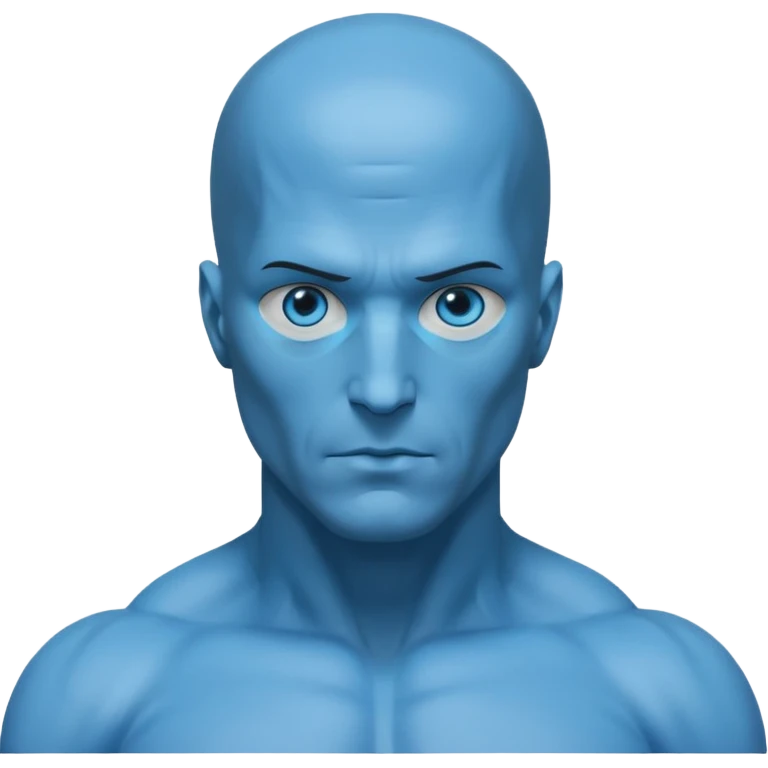 Dr. Manhattan, eyes completely blank emoji