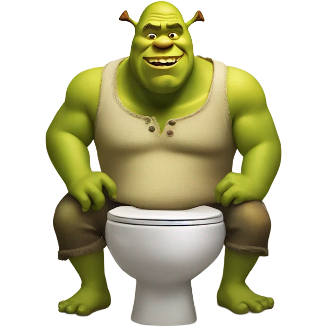 Shrek on a toilet  emoji