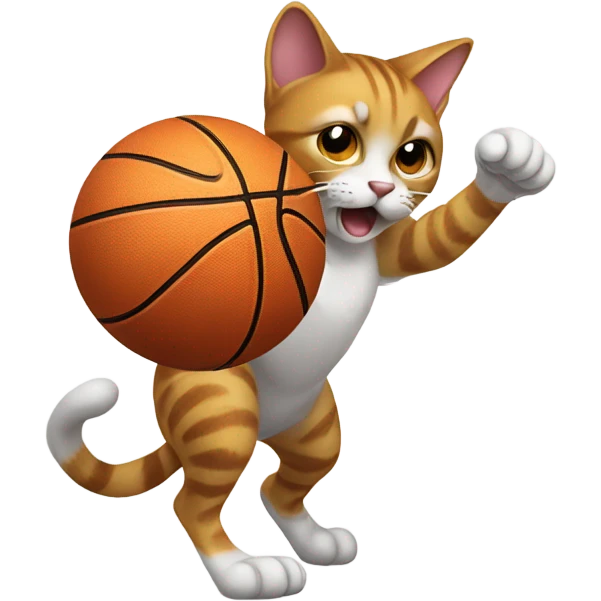Cat playong basketball emoji