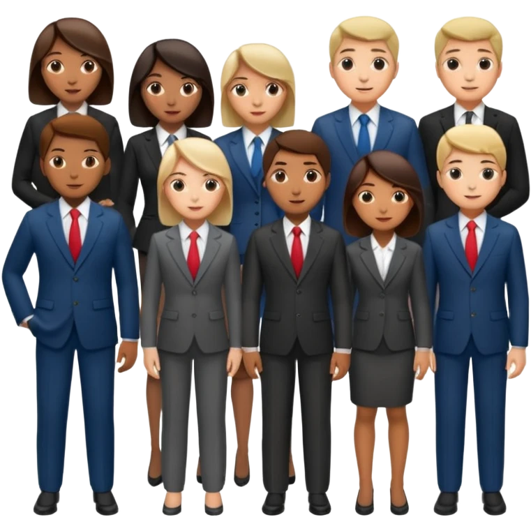 lots of people in suits on the cover of the textbook emoji