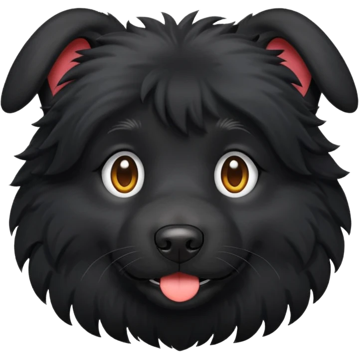 A black ￼ dog ￼ emoji