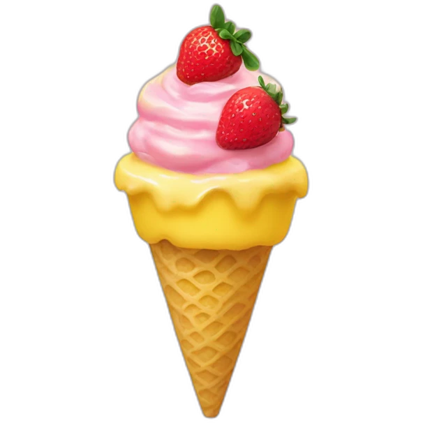 lemon strawberry gelato emoji