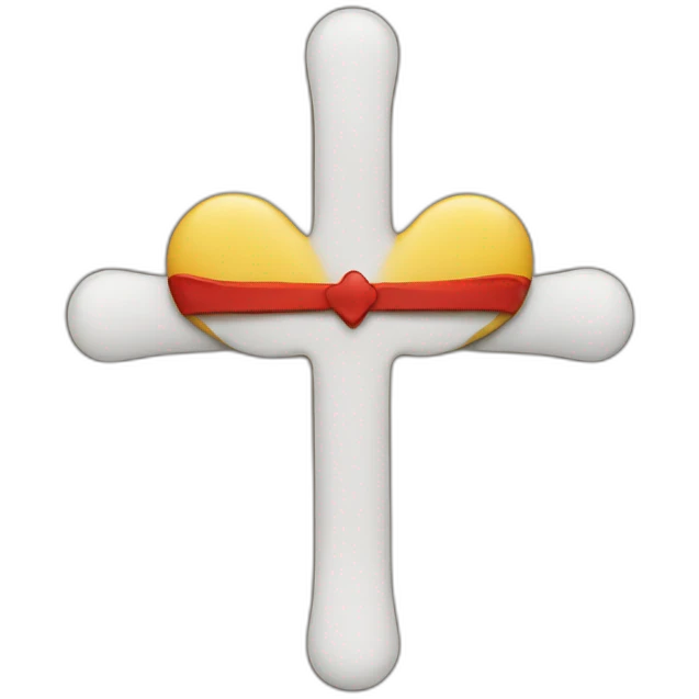 croix sur coeur emoji