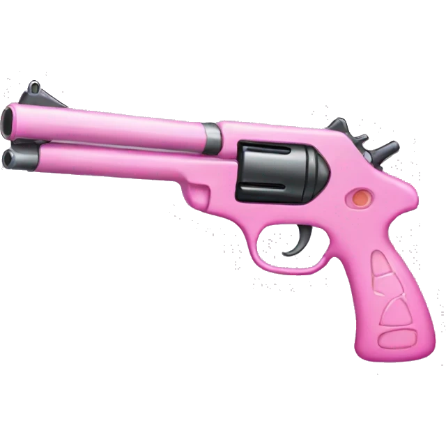 pretty pink gun with pink bow emoji