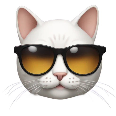 Cat with sunglasses emoji